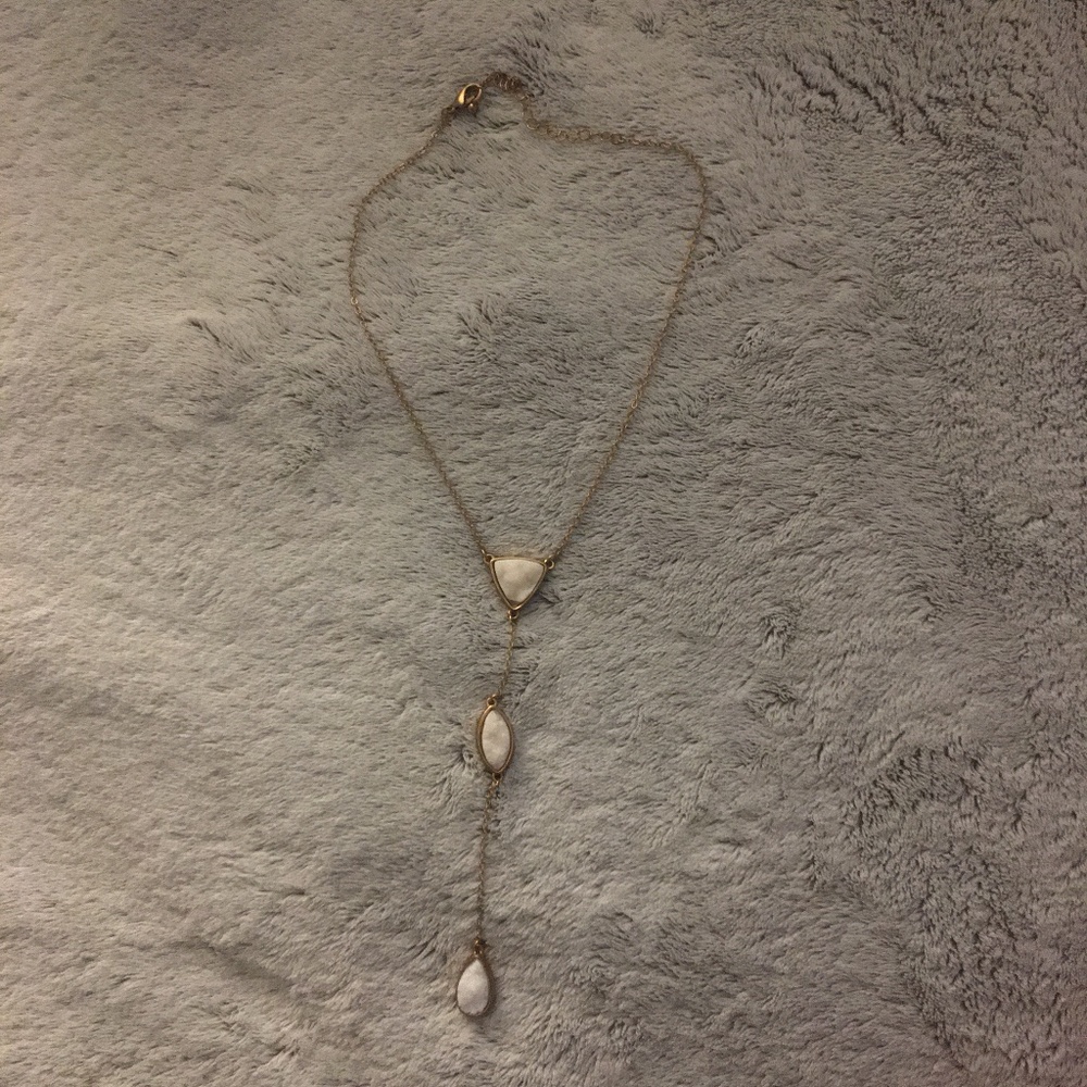 White & Gold Statement Necklace